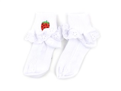 Mini Rodini socks white strawberries lace